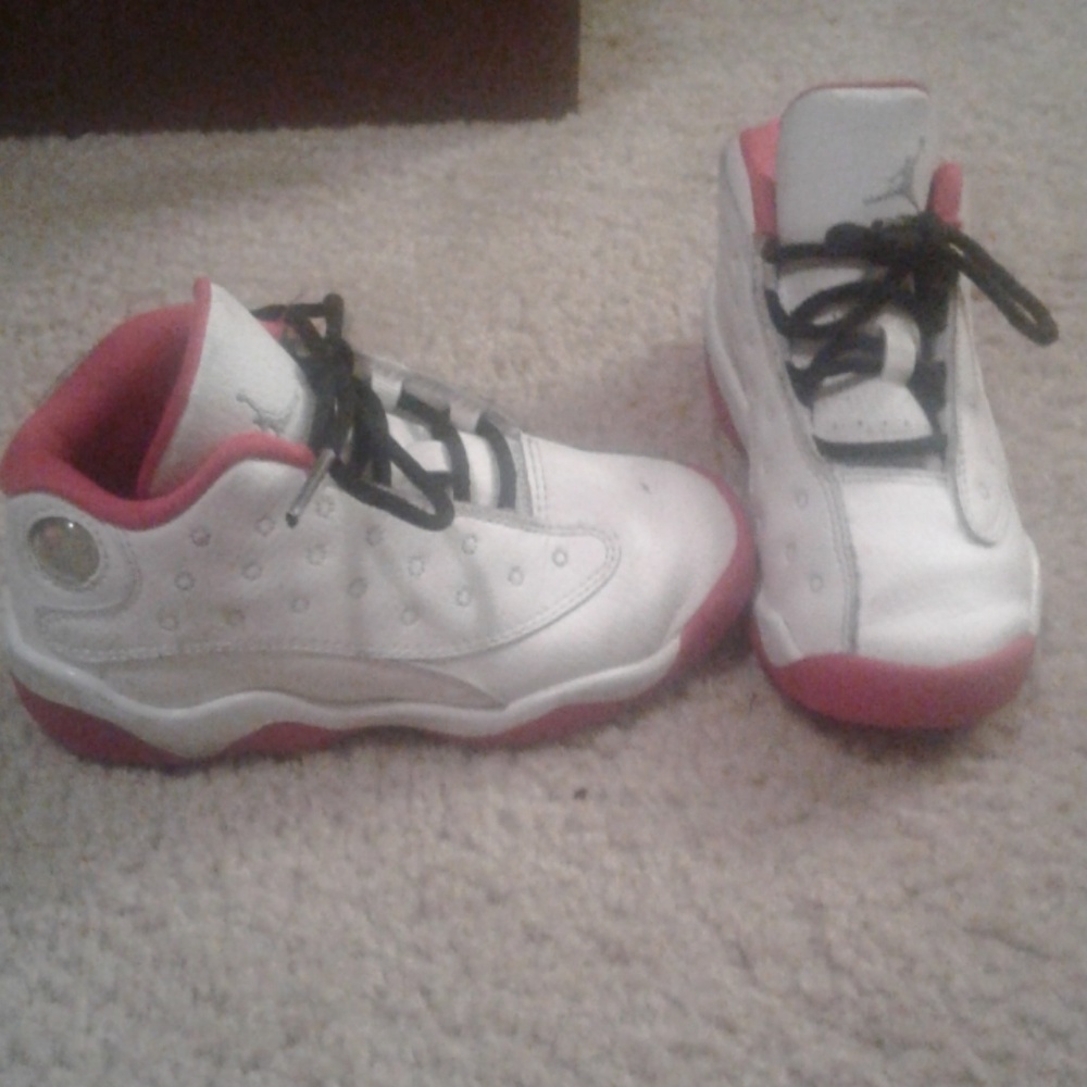 White and Red Jordans #13